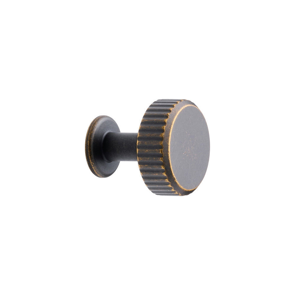 Dark Rubbed Bronze "Villa" Fluted Cabinet Knobs and Pulls - Forge Hardware Studio