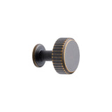 Dark Rubbed Bronze "Villa" Fluted Cabinet Knobs and Pulls - Forge Hardware Studio