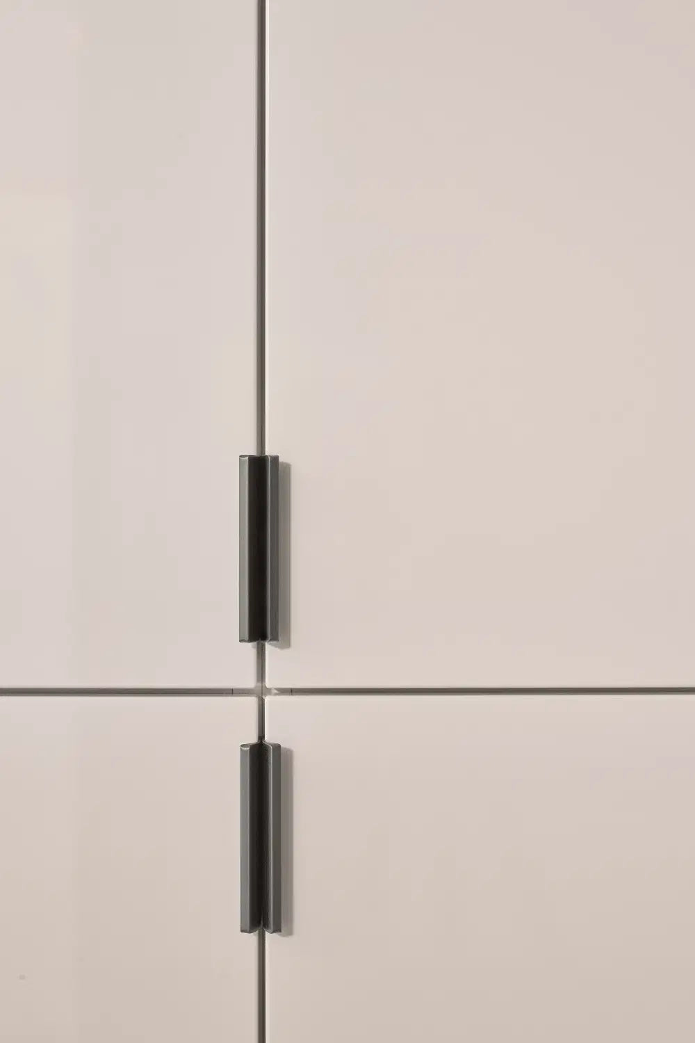 Grey Textured "Edge Straight" Tab Drawer Pulls - Forge Hardware Studio