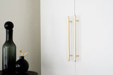 Unlacquered Brass "Level" Cabinet Knobs and Drawer Pulls - Forge Hardware Studio