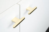 Unlacquered Brass "Level" Cabinet Knobs and Drawer Pulls - Forge Hardware Studio