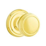 Transitional Unlacquered Brass "Ridge" Round Door Knob