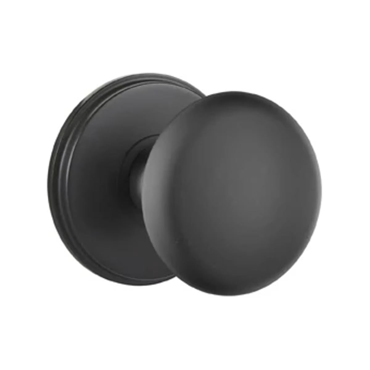 Transitional Matte Black "Heritage" Round Door Knob