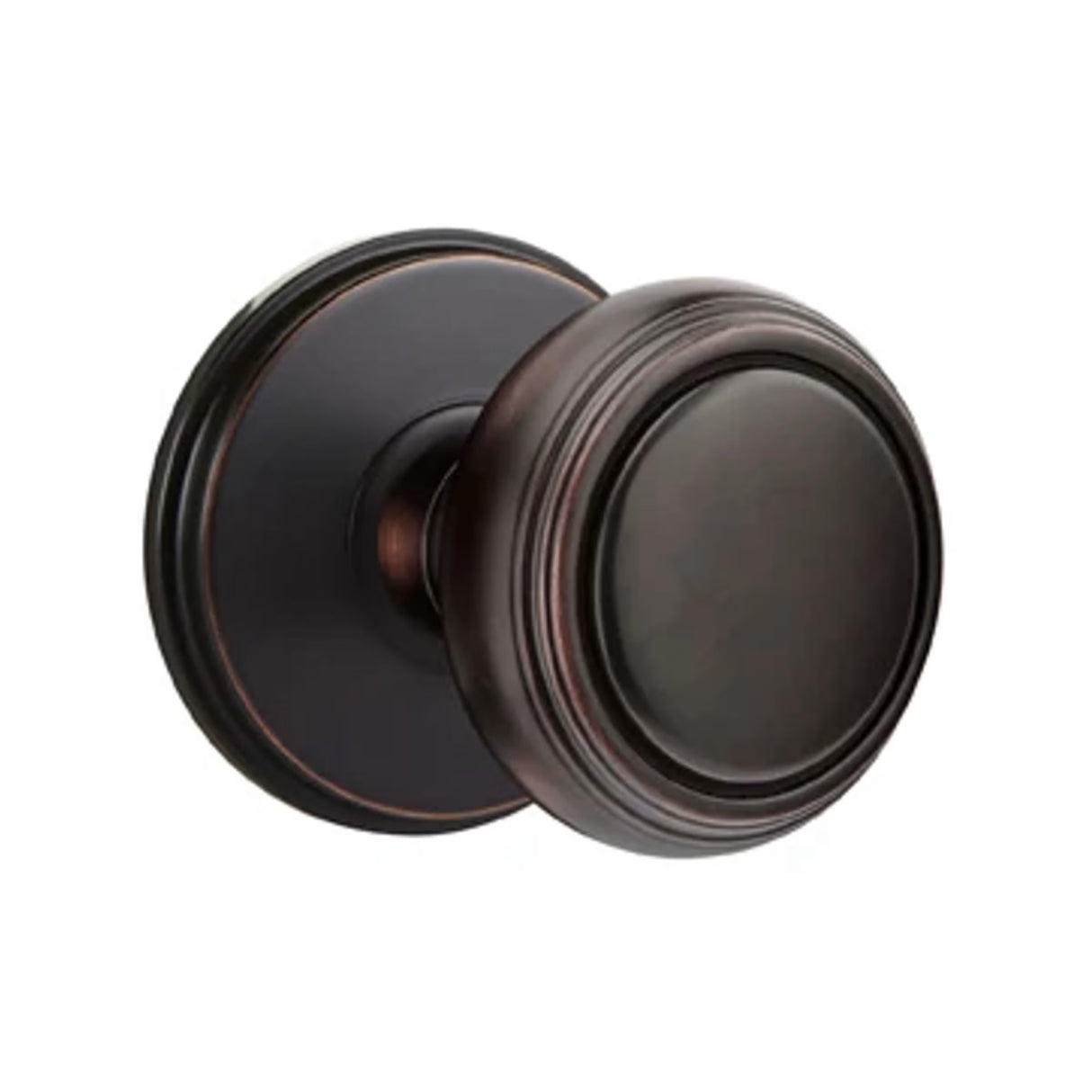 Transitional Oil Rubbed Bronze "Ridge" Round Door Knob