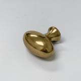 French Brass "Heritage" Oval Cabinet Knob - Forge Hardware Studio
