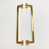 Brass Glass Shower Door Handle - Back to Back Shower Knob - Forge Hardware Studio