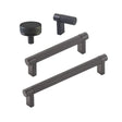 Knurled Matte Black Cabinet Knobs and Drawer Pulls - Forge Hardware Studio