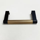 Black and Champagne Bronze "Converse" Knurled Edge Tab Drawer Pulls - Forge Hardware Studio