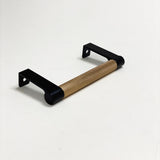 Black and Champagne Bronze "Converse" Knurled Edge Tab Drawer Pulls - Forge Hardware Studio