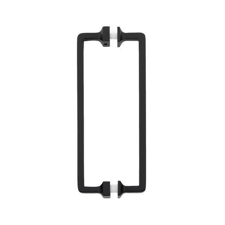 Matte Black Glass Shower Door Handle - Back to Back Shower Knob - Forge Hardware Studio