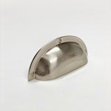 Brushed Nickel “Kira” Large Ball Knob and Cup Pull - Forge Hardware Studio