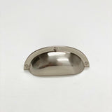 Brushed Nickel “Kira” Large Ball Knob and Cup Pull - Forge Hardware Studio