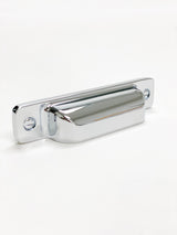 Square Cup "Kira" Polished Chrome Drawer Pulls - Forge Hardware Studio