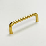 Unlacquered Brass "Patina" Cabinet Knob and Wire Drawer Pulls - Forge Hardware Studio
