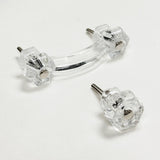 Glass Depression Clear Drawer Pull and Cabinet Knobs - Forge Hardware Studio