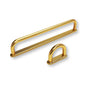 Satin Gold "D-Lite" Backplate Wire Drawer Pulls - Forge Hardware Studio