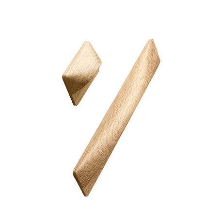 Oak Wood Cup "Taurus" Lacquered Drawer Pulls - Forge Hardware Studio