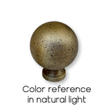 Distressed Brass "Knurled" Round Glass Shower Knob - Industry Hardware