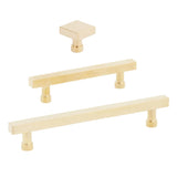 Unlacquered Brass "Noble" Cabinet Knobs and Pulls Cabinet Hardware - Forge Hardware Studio