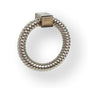 Polished Nickel "Rope" Ring Pull Cabinet Knob - Forge Hardware Studio