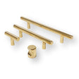 T-Bar "European" Unlacquered Polished Brass Cabinet Knobs and Pulls - Forge Hardware Studio