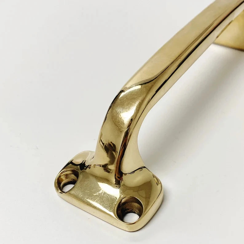 Polished Brass Classic Drawer and Window Pull - Forge Hardware Studio