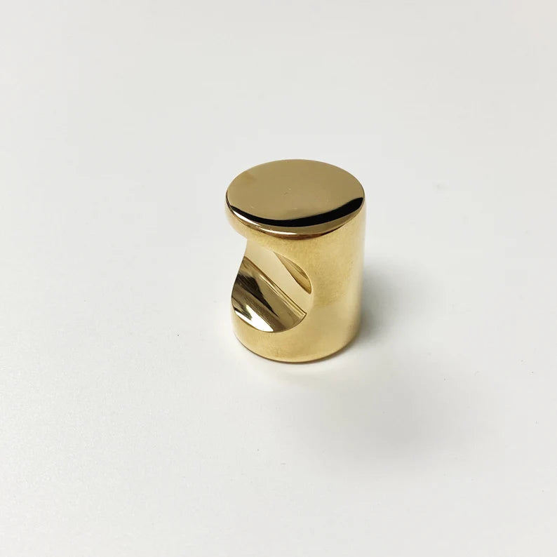 T-Bar "European" Unlacquered Polished Brass Cabinet Knobs and Pulls - Forge Hardware Studio
