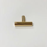 T-Bar "European" Unlacquered Polished Brass Cabinet Knobs and Pulls - Forge Hardware Studio