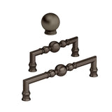 English Bronze “Kira” Cabinet Ball Knob and Drawer Pulls - Forge Hardware Studio