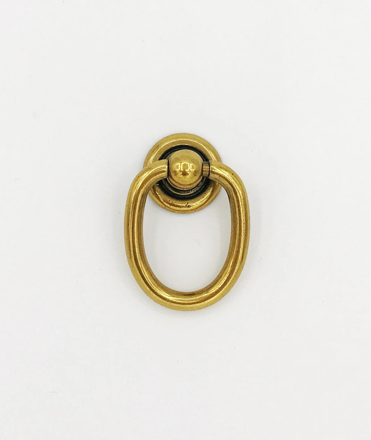 Brass Ring Pulls "Oval" Bail Drawer Pulls - Forge Hardware Studio
