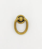 Brass Ring Pulls "Oval" Bail Drawer Pulls - Forge Hardware Studio