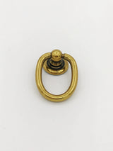 Brass Ring Pulls "Oval" Bail Drawer Pulls - Forge Hardware Studio