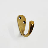Antique Brass "Capri" Single Modern Wall Hat and Coat Hook - Forge Hardware Studio