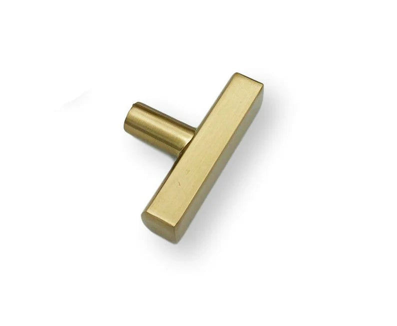 Champagne Bronze "Riley" T-Bar Drawer Pulls and Cabinet Knobs - Forge Hardware Studio