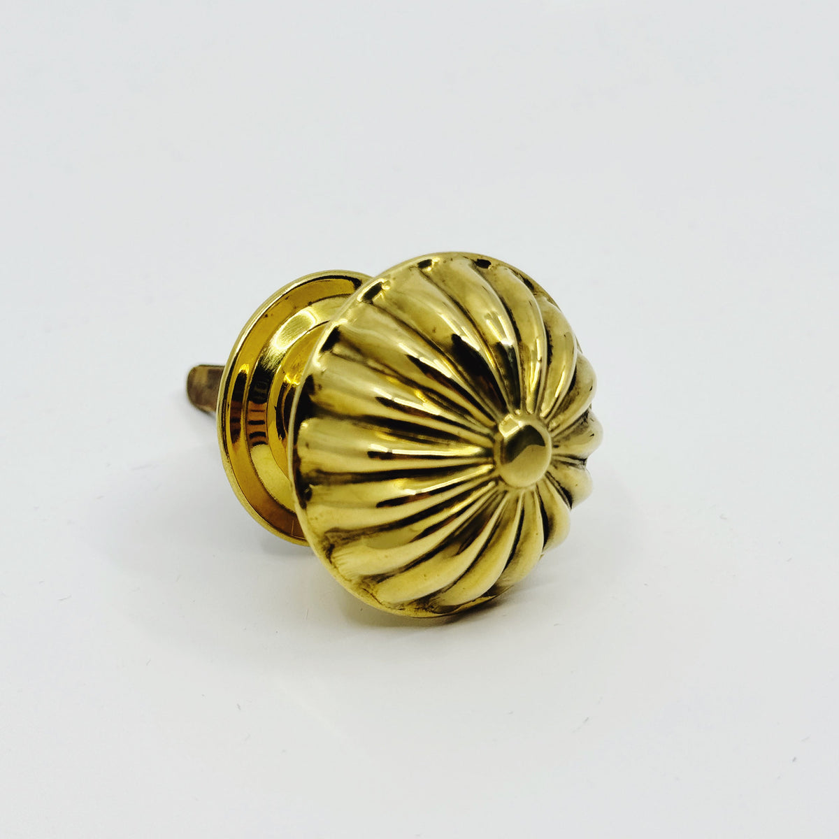 Unlacquered Brass "Sabine" Spool Cabinet Knob - Forge Hardware Studio