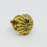 Unlacquered Brass "Sabine" Spool Cabinet Knob - Forge Hardware Studio
