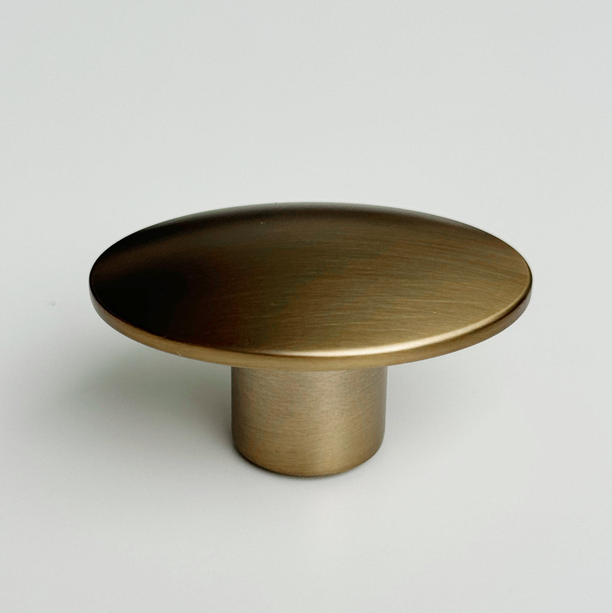 Brushed Bronze "Dome" Oval Cabinet Knob - Forge Hardware Studio