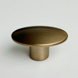 Brushed Bronze "Dome" Oval Cabinet Knob - Forge Hardware Studio