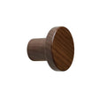 Modern "Pinta" Round Wall Hook in Lacquered Walnut - Forge Hardware Studio