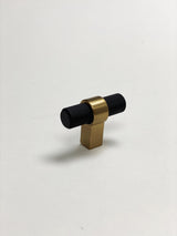 Knurled "Prelude" Champagne Bronze and Matte Black Cabinet Knobs and Drawer Pulls - Forge Hardware Studio