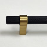 Knurled "Prelude" Champagne Bronze and Matte Black Cabinet Knobs and Drawer Pulls - Forge Hardware Studio