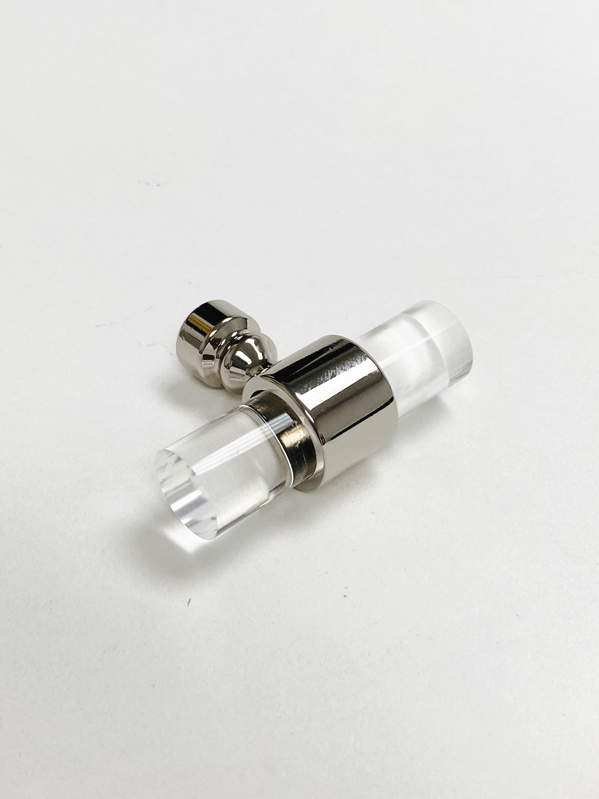 Lucite Polished Nickel "Bank" Drawer Pulls and Cabinet Knobs - Forge Hardware Studio