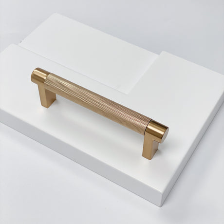 Knurled "Converse" Champagne Bronze Cabinet Knobs and Drawer Pulls - Forge Hardware Studio