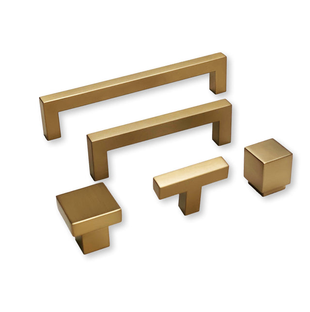 Champagne Bronze "Glam" Cabinet Knobs and Drawer Pulls - Forge Hardware Studio