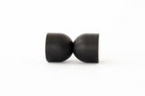 Matte Black "Double Cup" Cabinet Knob and Wall Hook - Forge Hardware Studio