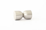 Brushed Nickel "Double Cup" Cabinet Knob and Wall Hook - Forge Hardware Studio