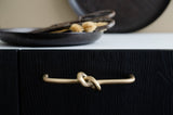 Brushed Unlacquered Brass "Knot" 5 in. Drawer Pull - Forge Hardware Studio