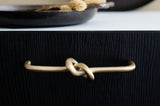 Brushed Unlacquered Brass "Knot" 5 in. Drawer Pull - Forge Hardware Studio
