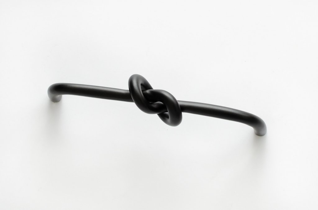 Matte Black "Knot" 5 in. Drawer Pull - Forge Hardware Studio