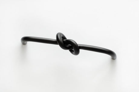 Matte Black "Knot" 5 in. Drawer Pull - Forge Hardware Studio